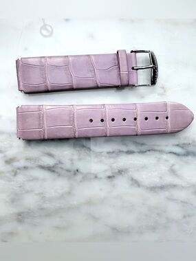 New Phillip Stein exotic rare Alligator Woman’s Watch Band light Lilac  20 mm